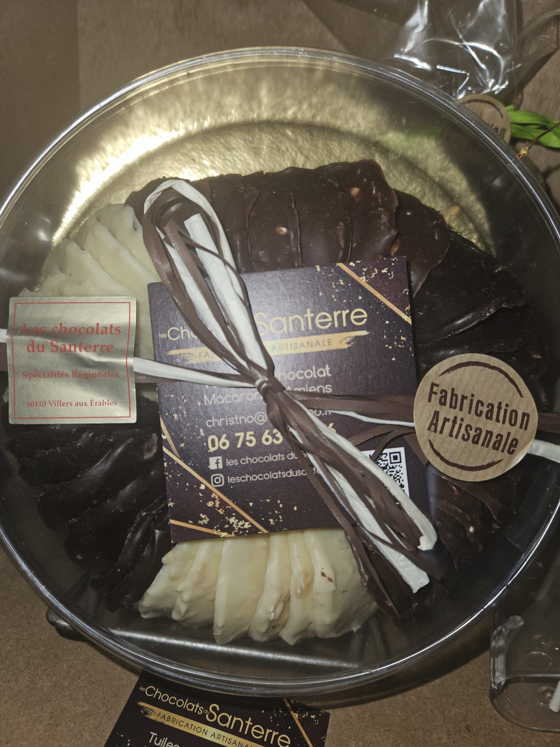 boites chocolats Tuiles 3 couleurs | les chocolats du Santerre