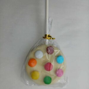 sucette chocolat Blanc Smarties |les chocolats du Santerre